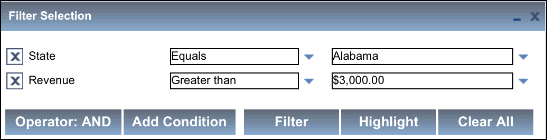 Filter tab