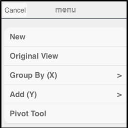Pivot menu