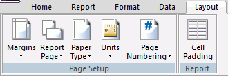 Layout tab