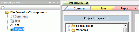 Multi-component procedure in the File View panel