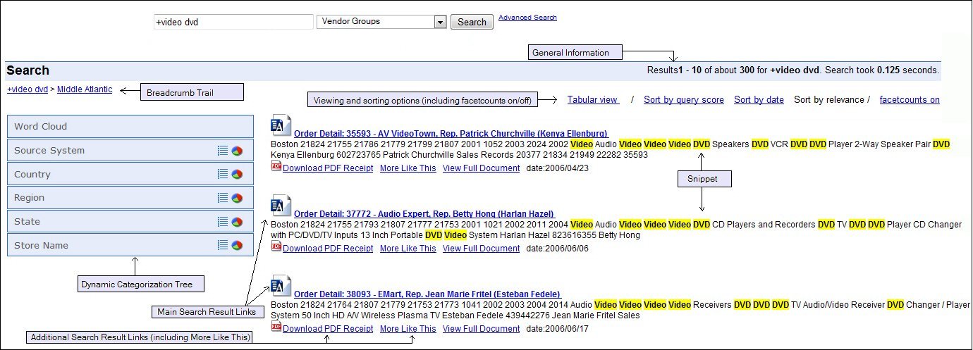 query search results