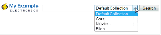 collections drop-down menu