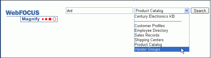 example of a collections drop down list 