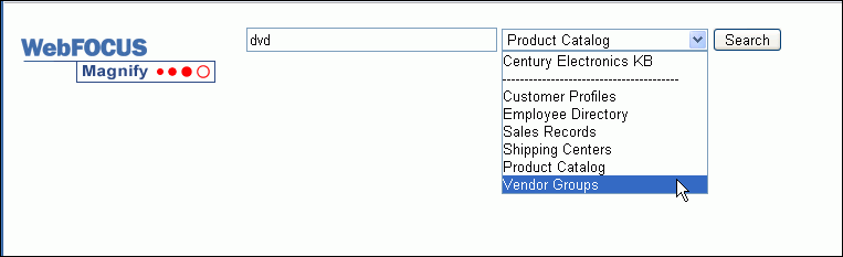 collections drop-down list