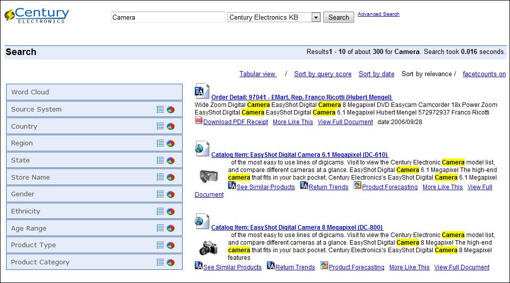 search results