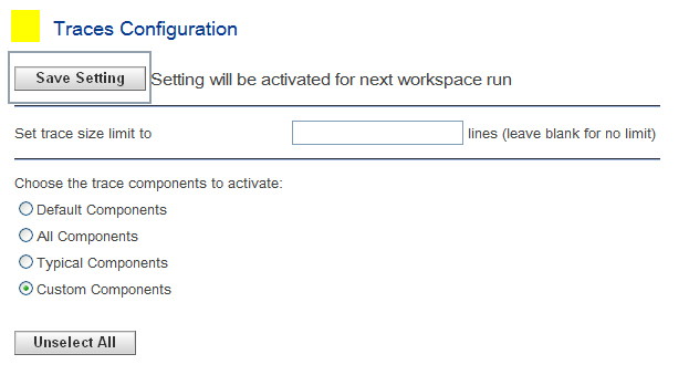Traces Configuration