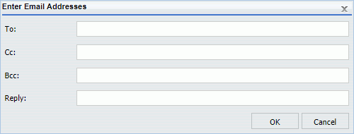 The Enter Email Addresses dialog box