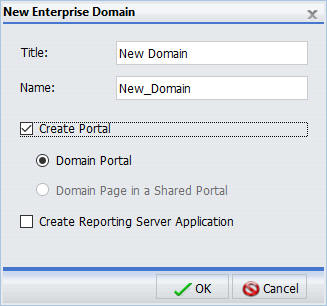 New Enterprise Domain dialog box
