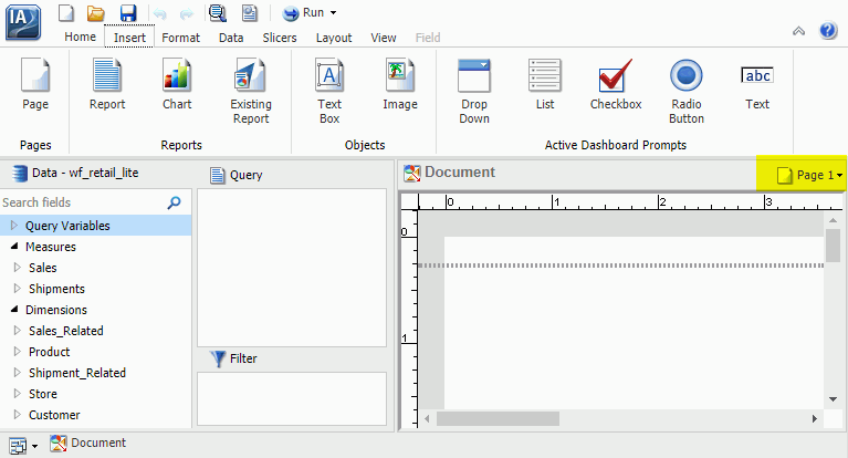 Page 1 on canvas title bar