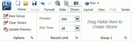 Slicers tab