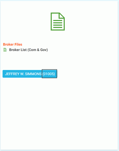 Report that contains information about Jeffrey W Simmons, displayed as an InfoSearch tile result.