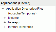 Application Tree after filtering