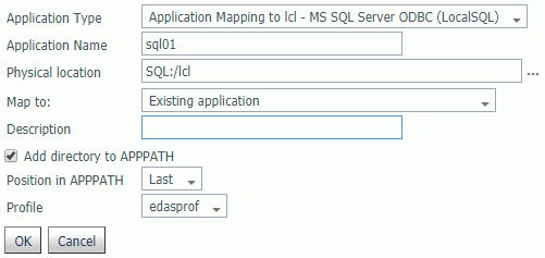 Create new application in new SQL Repository