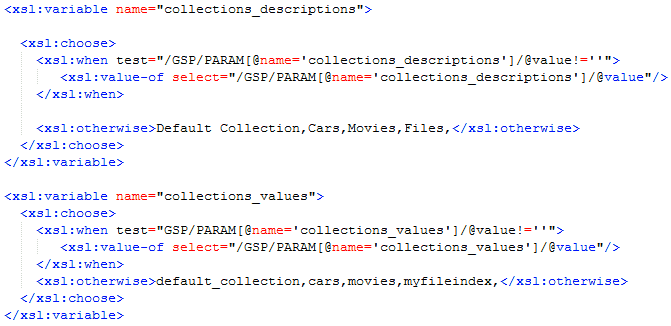 collection description