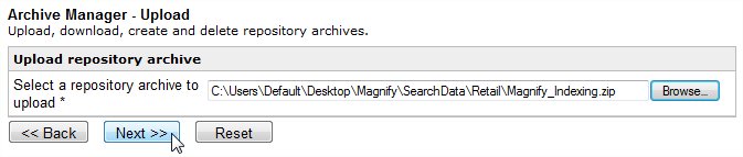Archive Manager Upload