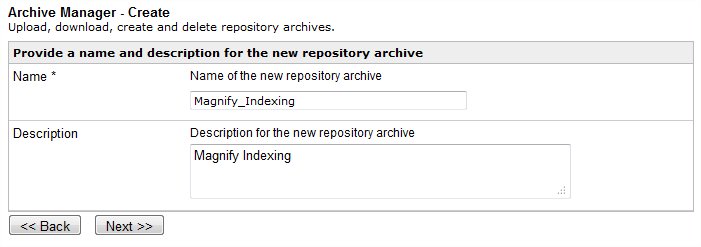 Archive Manager Create