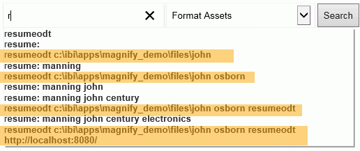 File path search suggestions