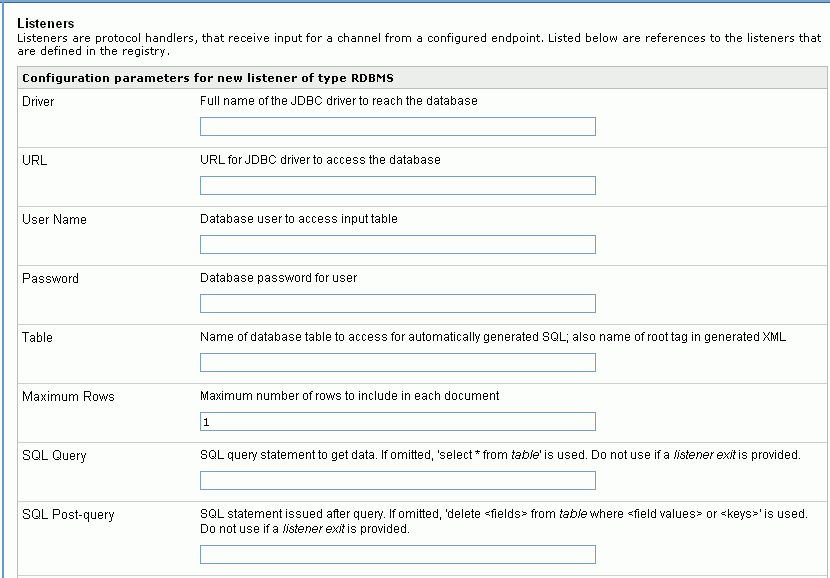 Parameters dialog-box
