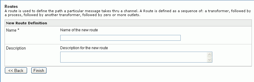 New Route Definition