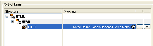Output Mapping pane diagram
