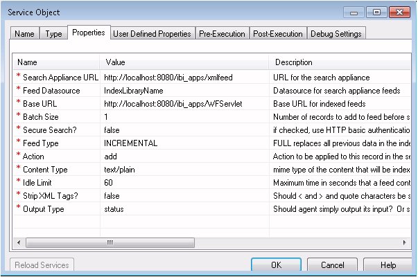 Properties dialog box