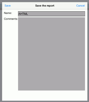 Save the report window