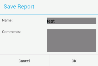 Save Report window