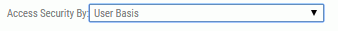 Access Security By drop-down menu