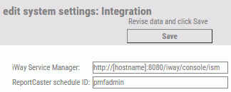Integration panel