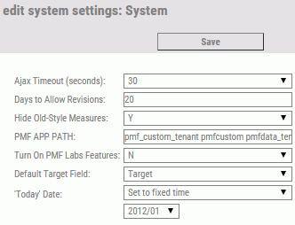 System panel