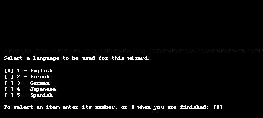Language setting