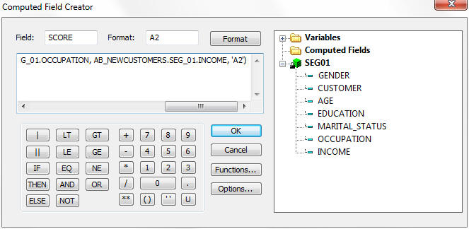 Conputed Field Creator dialog box