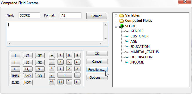 Conputed Field Creator dialog box