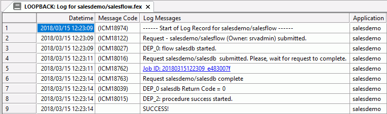 Log report