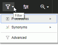 Filter menu