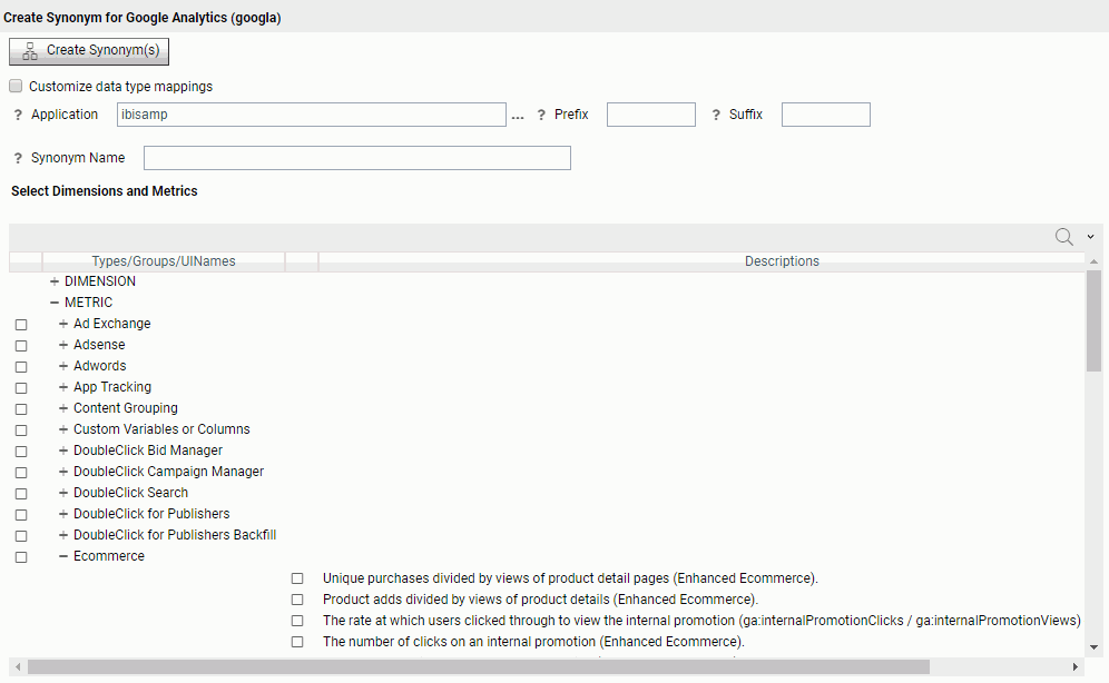 Google Analytics metrics