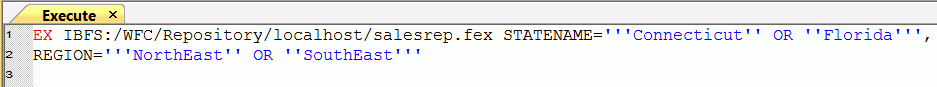 Execute code