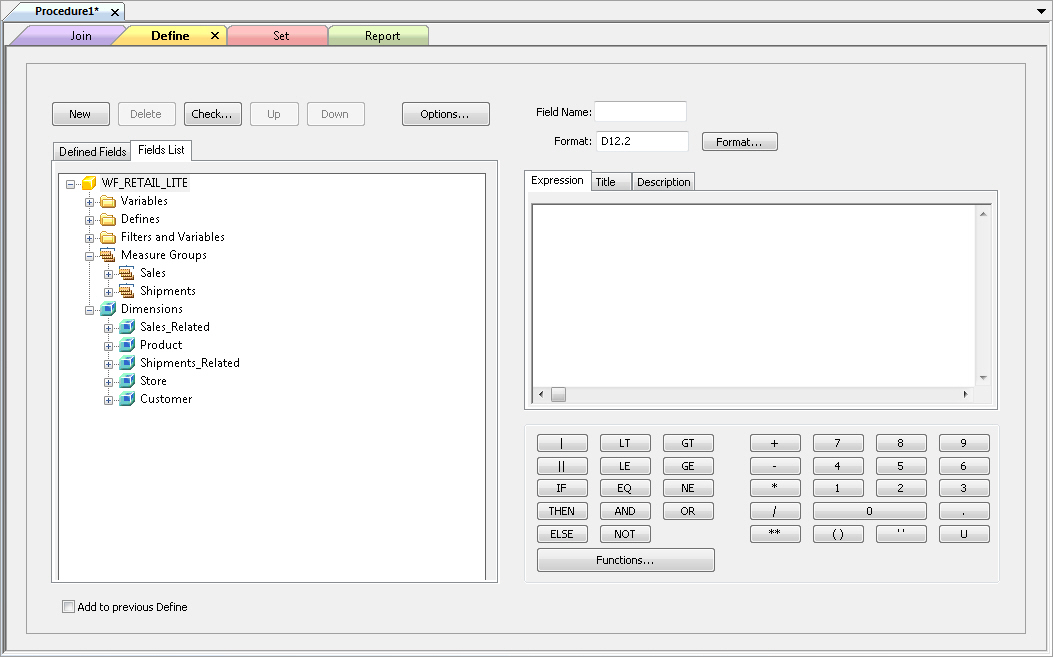 Procedure with multiple components