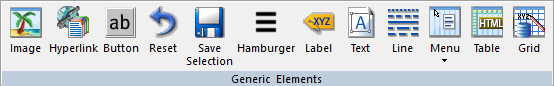HTML canvas Generic Elements grou[