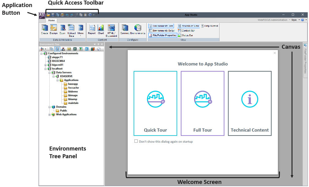 App Studio interface