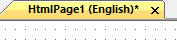 Tab for HTML page in English