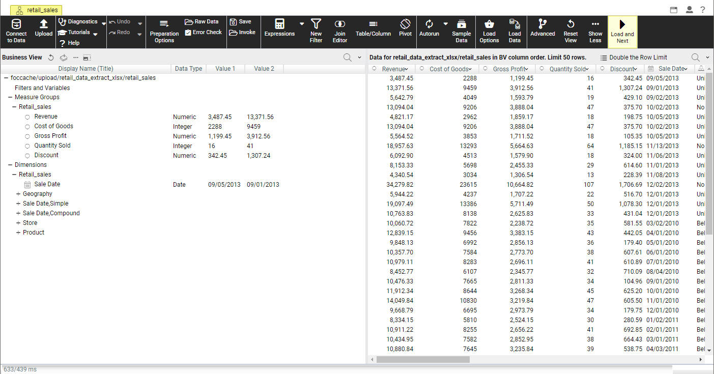 Upload Wizard Screen