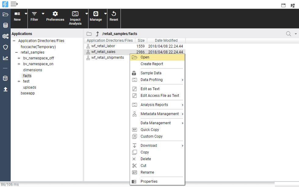 the applications page opens from where you can open and edit a synonym