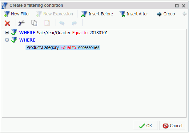 Accessories where statement example