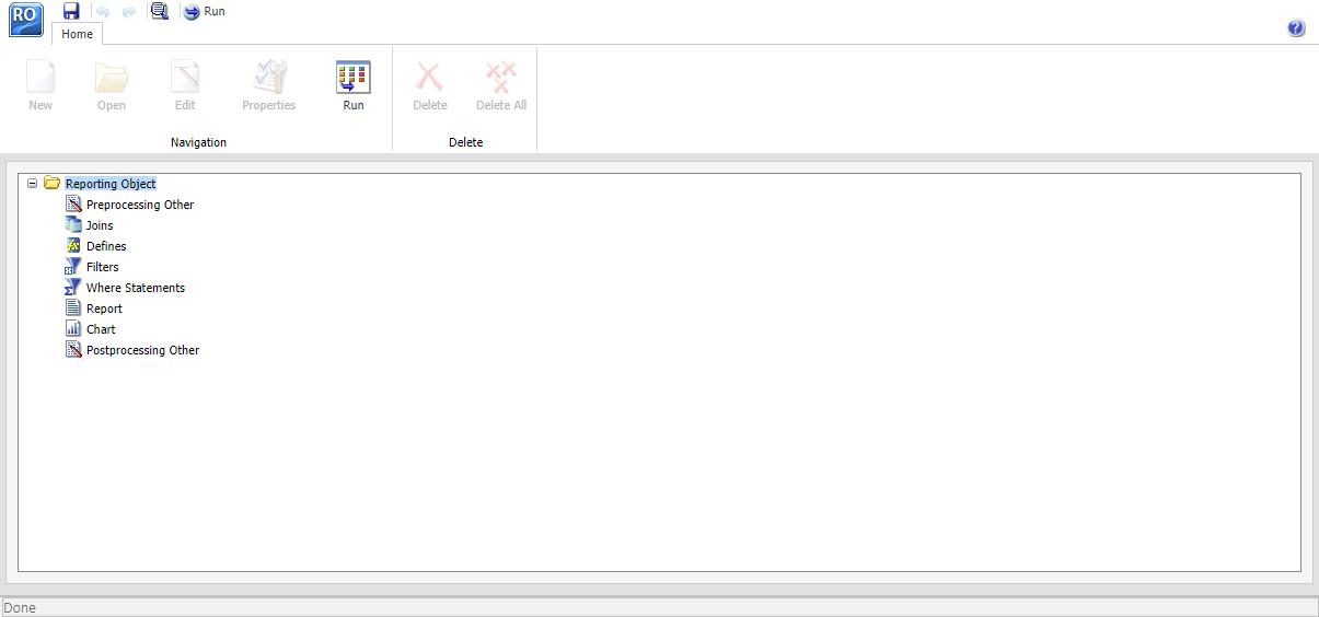 Reporting Object interface