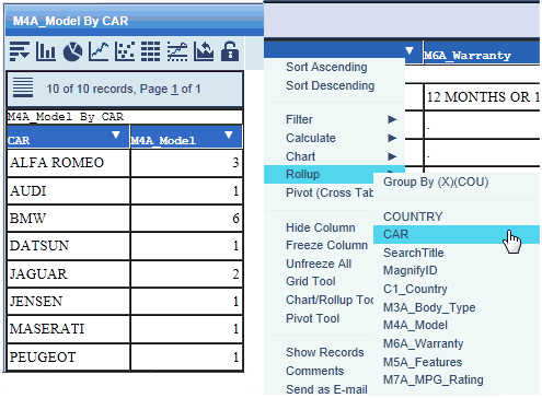 aggregated result