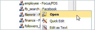 open flat file