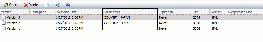 Parameters for Library Reports
