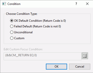Condition dialog box
