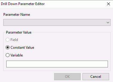 Drill Down Parameter Editor